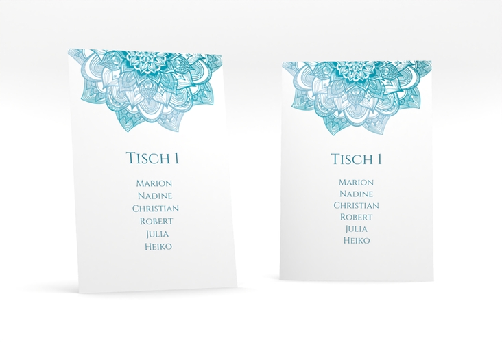Tischaufsteller Hochzeit Delight Tischaufsteller tuerkis