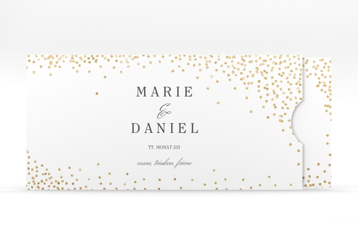 Hochzeitseinladung Glitter Einsteckkarte hochglanz