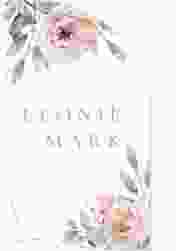 Hochzeitseinladung Perfection mittlere Bogen-Wickelfalzkarte weiss mit rosa Rosen