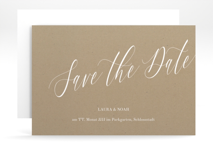 Save the Date-Karte Kalligrafie A6 Karte quer