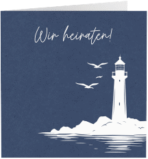 Hochzeitseinladung Leuchtturm