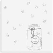 Wedding Tree Leinwand Fireflies (bis 40 Gäste) 30 x 30 cm