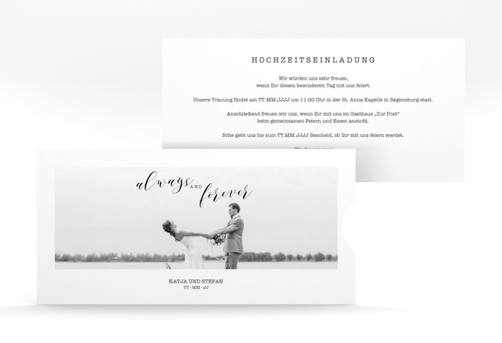 Hochzeitseinladung Photoframe Einsteckkarte