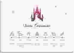 Tagesablauf Leinwand Hochzeit Castle 70 x 50 cm Leinwand pink