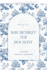 Kirchenheft Hochzeit "Blue Floral"