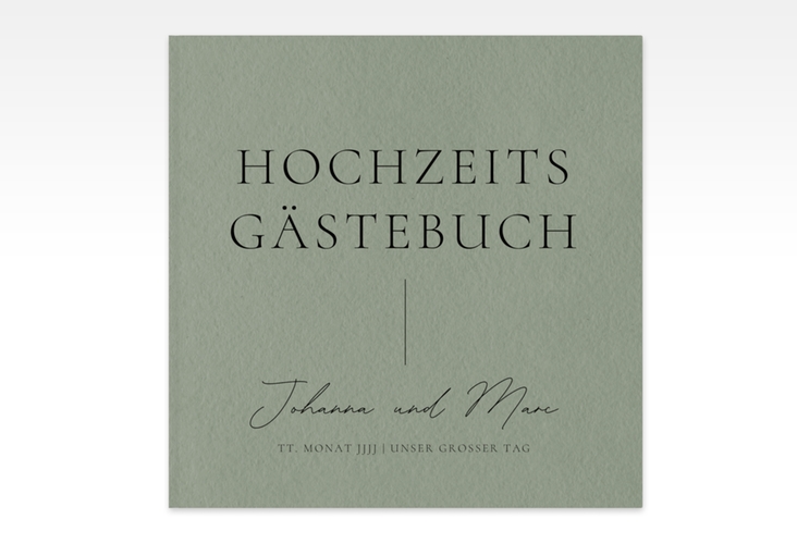 Gästebuch Creation Hochzeitsfreude 20 x 20 cm, Hardcover gruen