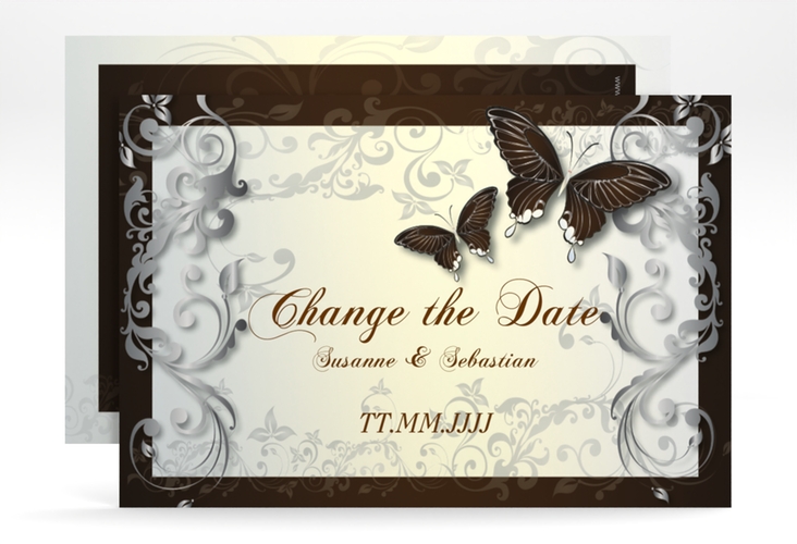 Change the Date-Karte Toulouse A6 Karte quer braun hochglanz