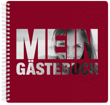 Gästebuch Geburtstag Numbers Ringbindung rot