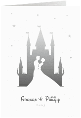 Klick: Details zu Danksagungskarte Hochzeit "Castle" anzeigen Danksagungskarte Hochzeit Castle A6 Klappkarte hoch grau