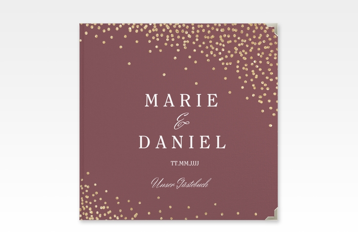 Gästebuch Selection Hochzeit Glitter Leinen-Hardcover rot
