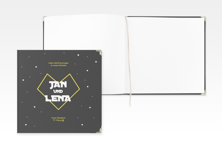 Gästebuch Selection Hochzeit Starlove Leinen-Hardcover schwarz mit Sci-Fi-Universum