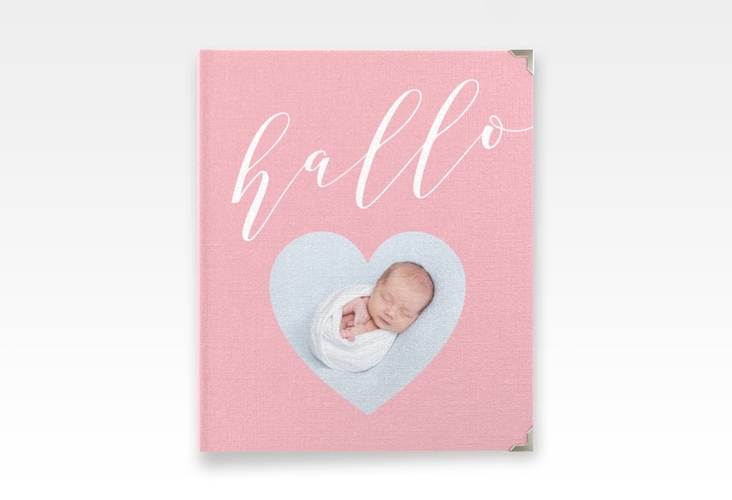 Baby Fotoalbum "Hallo" 21 x 25 cm rosa