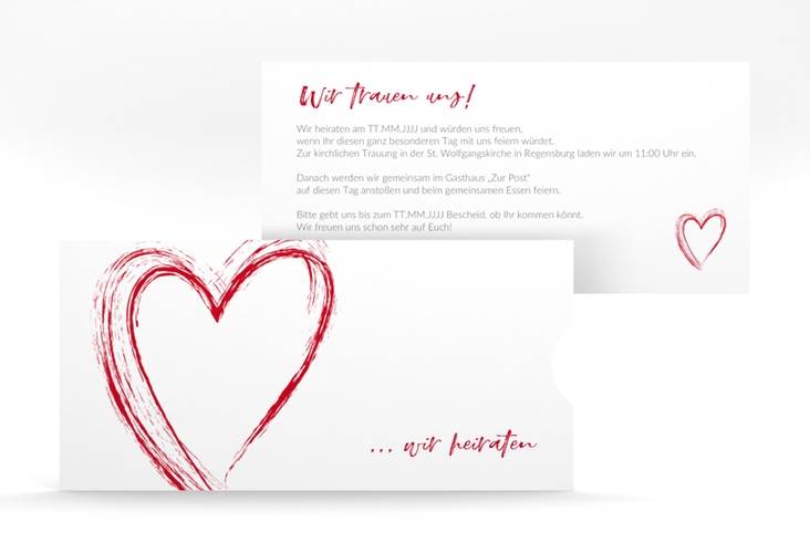 Hochzeitseinladung Liebe Einsteckkarte