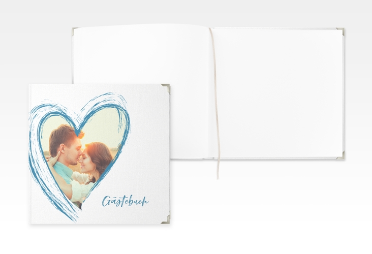 Gästebuch Selection Hochzeit Liebe Leinen-Hardcover tuerkis