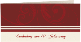 Klick: Details zu Einladung 70. Geburtstag "Katharina" anzeigen Einladung 70. Geburtstag "Katharina"
