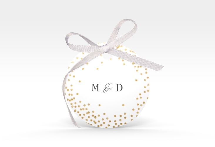 Geschenkanhänger Hochzeit Glitter Geschenkanhänger, rund