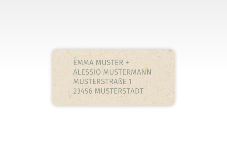 Absenderetikett Hochzeit Simple Line 45,7 x 21,2 mm beige