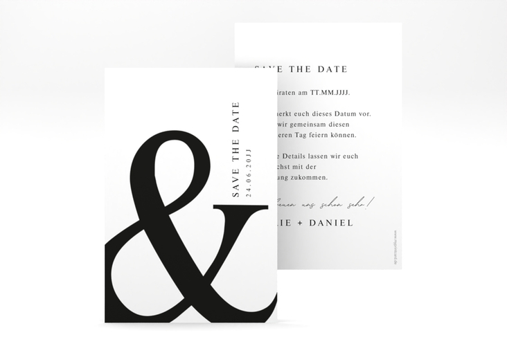 Save the Date-Karte And A6 Karte hoch
