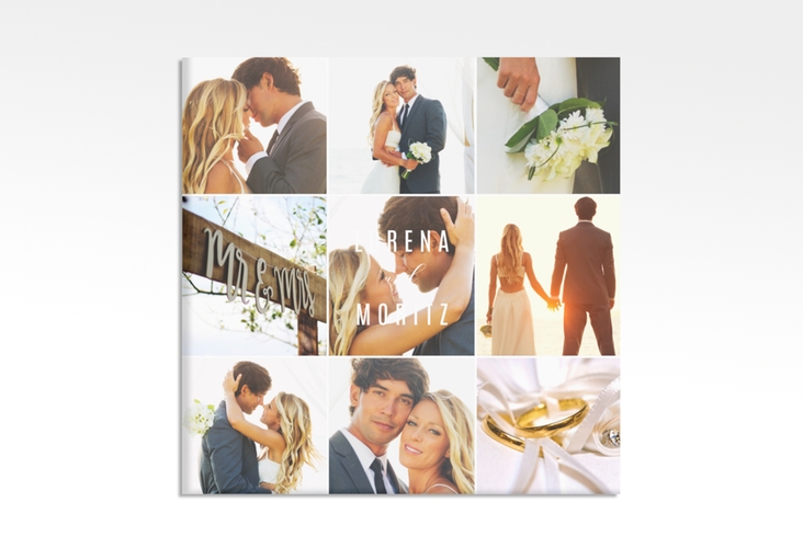 Fotocollage Leinwand Memories (30x30 cm) 30 x 30 cm Leinwand weiss mit neun Fotos