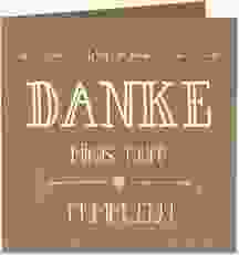 Danksagung Taufe "Lettering"