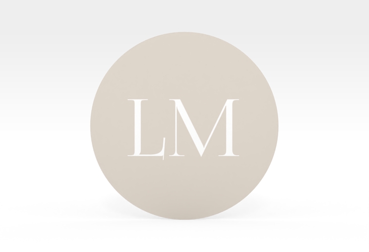 Aufkleber Hochzeit Monogramm Aufkleber, selbstklebend, rund