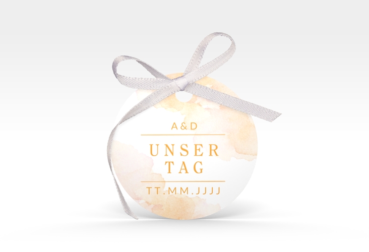 Geschenkanhänger Hochzeit Blush Geschenkanhänger, rund