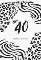 Einladung 40. Geburtstag "Wild"