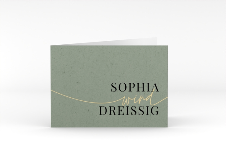 Einladung Geburtstag Einfach A6 Klappkarte quer