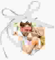 Geschenkanhänger Hochzeit Sweetheart Geschenkanhänger, rund beige