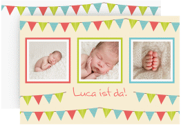 Geburtskarte "Flag"