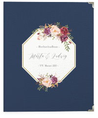 Klick: Details zu Hochzeitsalbum "Prachtvoll" anzeigen Hochzeitsalbum Prachtvoll 21 x 25 cm blau