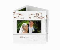 Klick: Details zu Ringraziamenti matrimonio collezione Palma anzeigen Ringraziamenti matrimonio collezione Palma Quadr. Karte doppelt marrone