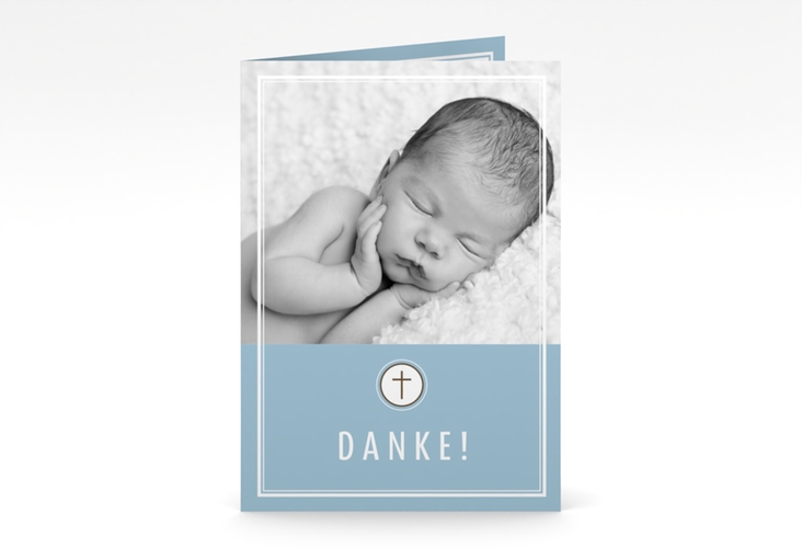 Dankeskarte Taufe Belle A6 Klappkarte hoch