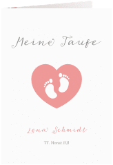 Taufeinladung "Footprint"