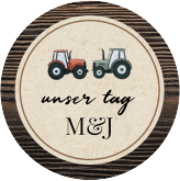 Aufkleber Hochzeit "Bauernhochzeit"