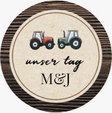 Aufkleber Hochzeit Bauernhochzeit