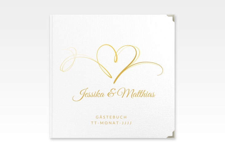 Gästebuch Selection Hochzeit Envie Leinen-Hardcover gold