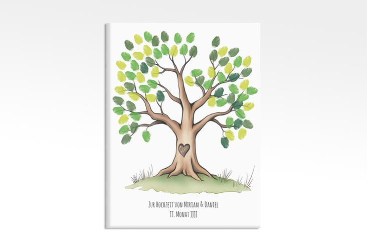 Wedding Tree Leinwand Baumherz (bis 80 Gäste) 30 x 40 cm bunt