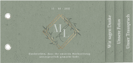 Danksagungskarte Hochzeit "Greenletter"