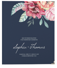 Klick: Details zu Hochzeitsalbum "Blooming" anzeigen Hochzeitsalbum Blooming 21 x 25 cm blau