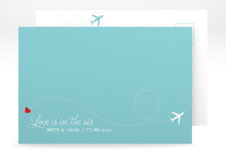Save the Date-Postkarte Weddingpass A6 Postkarte hochglanz