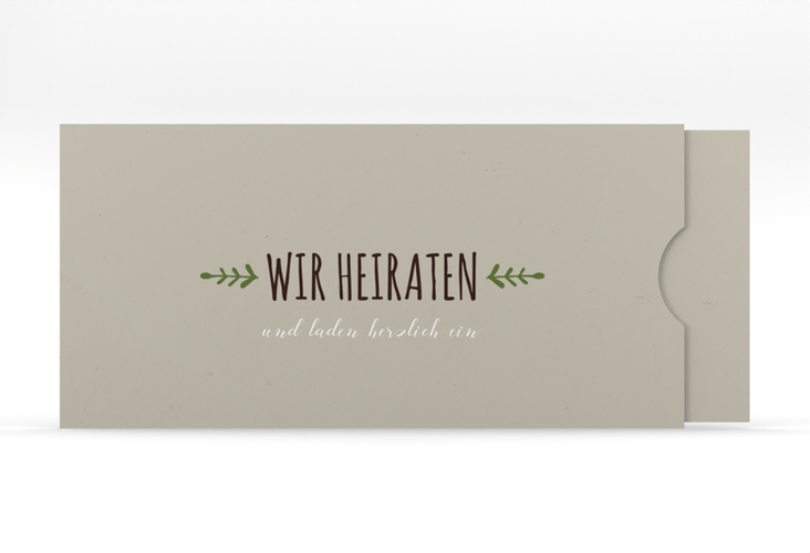 Hochzeitseinladung Eden Einsteckkarte gruen