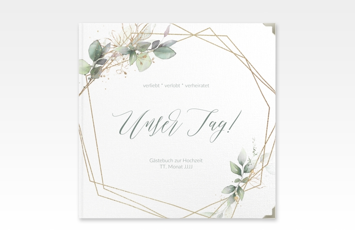 Gästebuch Selection Hochzeit Greenish Leinen-Hardcover gruen