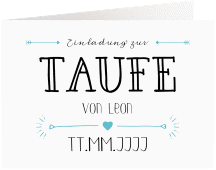 Klick: Details zu Taufeinladung "Lettering" anzeigen Taufeinladung "Lettering"