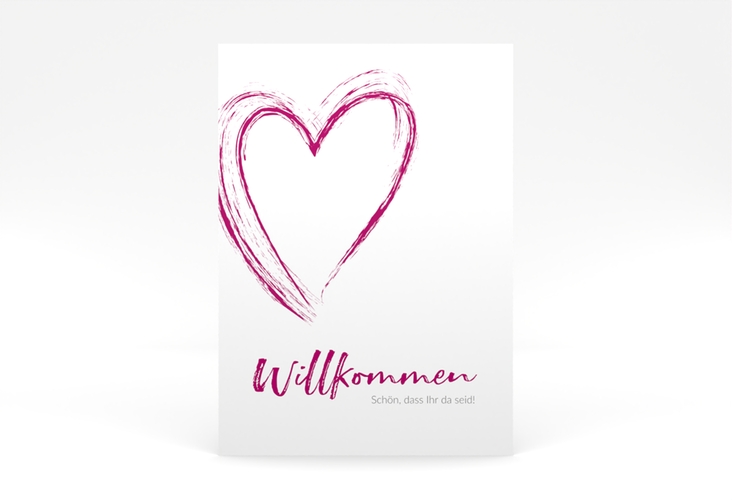 Willkommensschild Poster Liebe 50 x 70 cm Poster pink