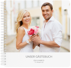 Klick: Details zu Gästebuch Hochzeit "Vista" anzeigen Gästebuch Hochzeit "Vista" Ringbindung weiss