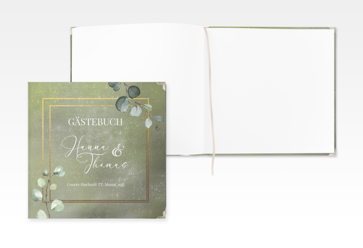 Gästebuch Selection Hochzeit Jade Leinen-Hardcover gruen