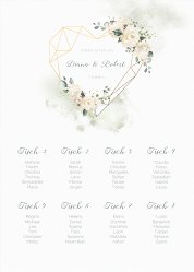 Sitzplan Poster Hochzeit Adore