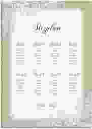 Sitzplan Leinwand Hochzeit Lace 50 x 70 cm Leinwand beige in Leinen-Optik mit weißer Spitze