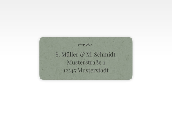Absenderetikett Hochzeit Vereint 45,7 x 21,2 mm gruen